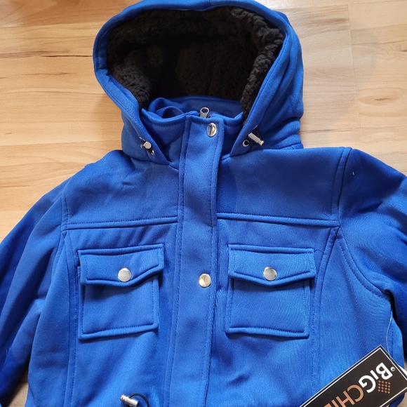 Big Chill Royal Blue Sherpa Hooded Anorak - Picture 3 of 9